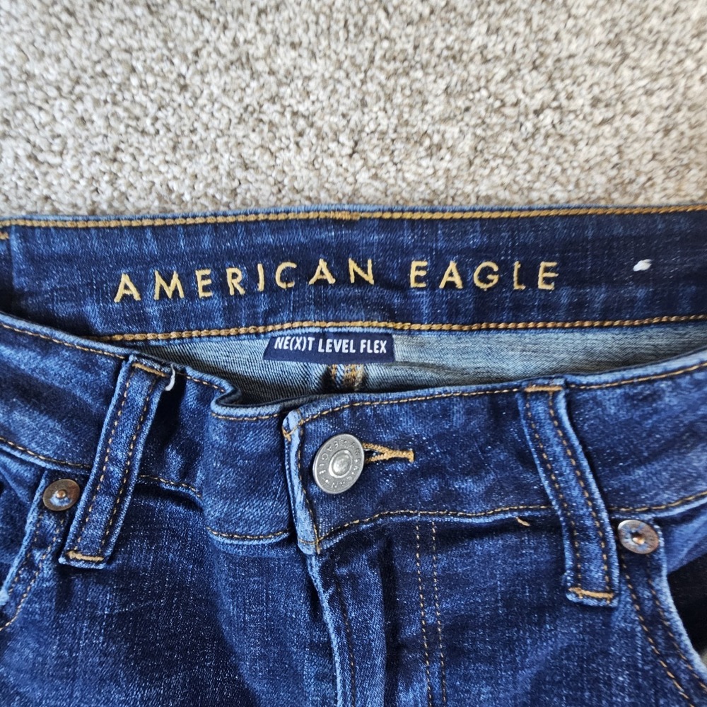 American Eagle Outfitters Next Level Flex Straight Blue Denim Jeans Mens 34x34 - Picture 5 of 16